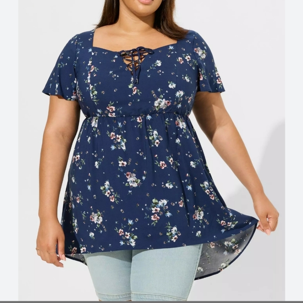 Torrid Baby Doll High Low Challis Tip